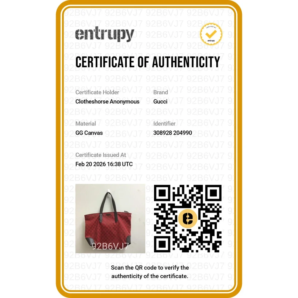 Gucci Red GG Canvas Tote Bag - Picture 5 of 16